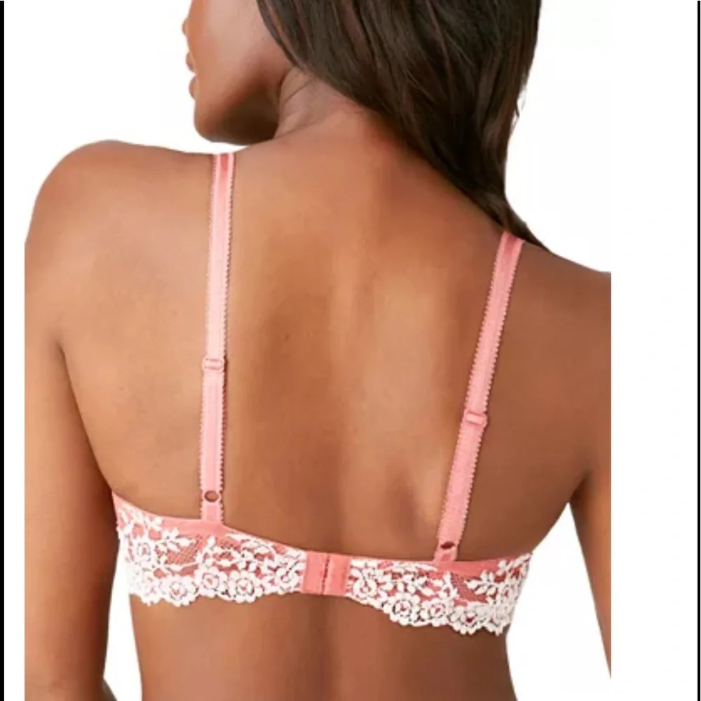 NWT Wacoal Embrace Lace Contour Bra 853191 Pink Size 32DD